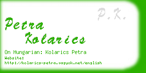 petra kolarics business card